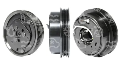 spojka pro kompresor SANDEN 7V16, poly V4, 12V, 125 mm, REANULT